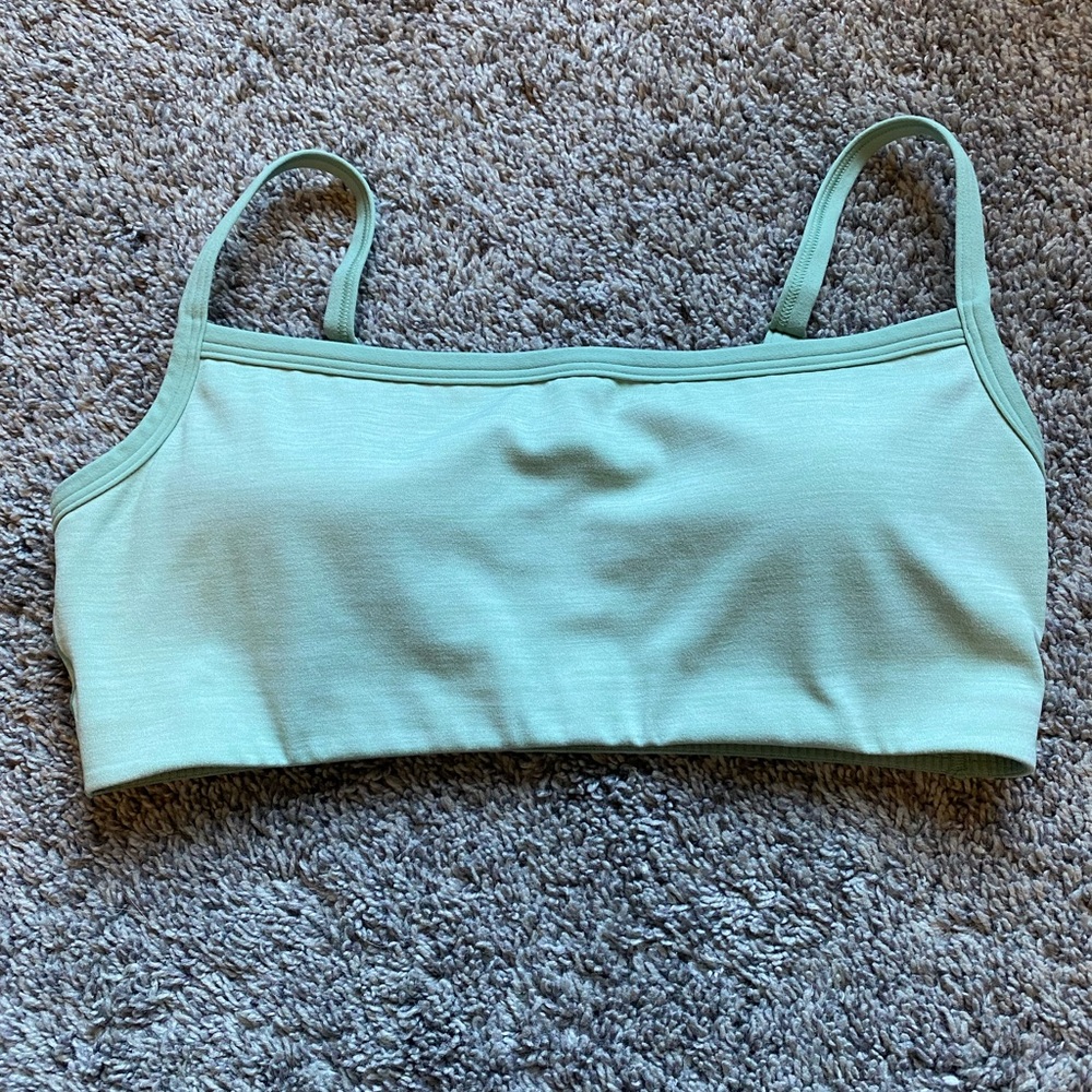 Vitality bandeau bra. Color is Mint marl.